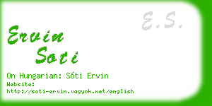 ervin soti business card